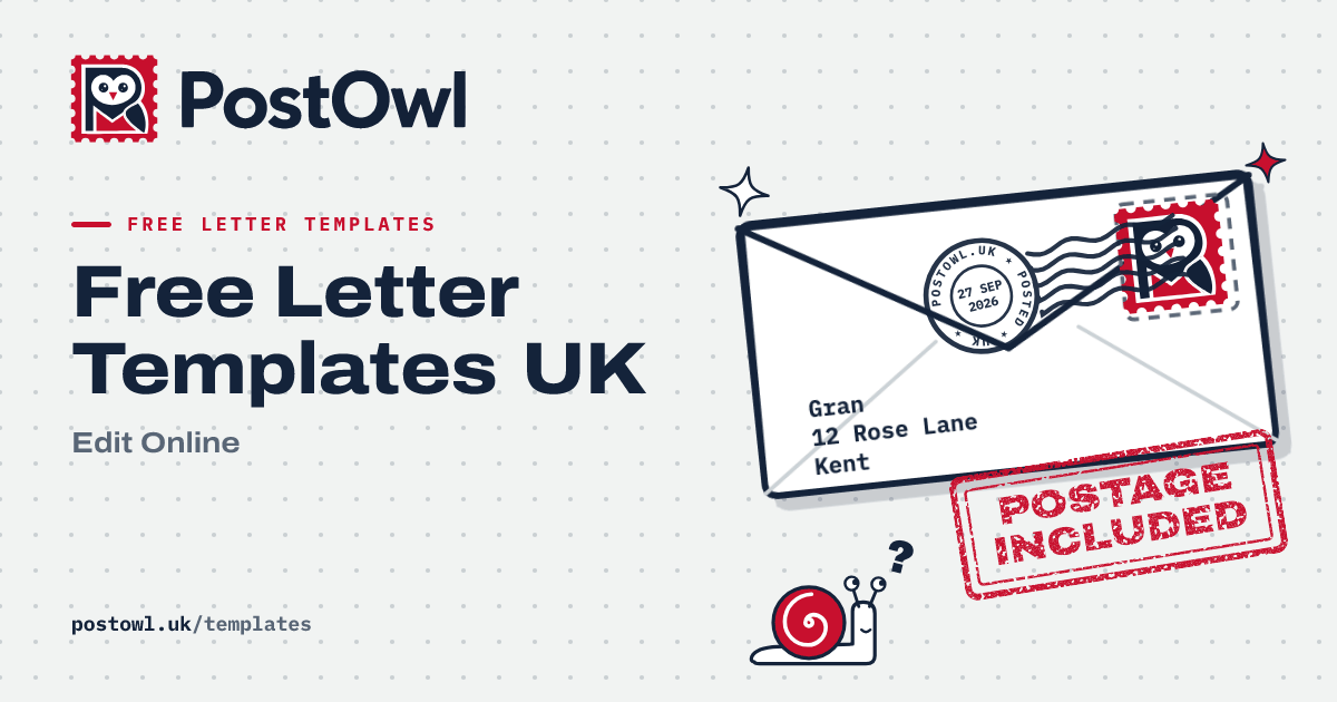 Free Letter Templates UK · Edit Online & Download PDF · PostOwl